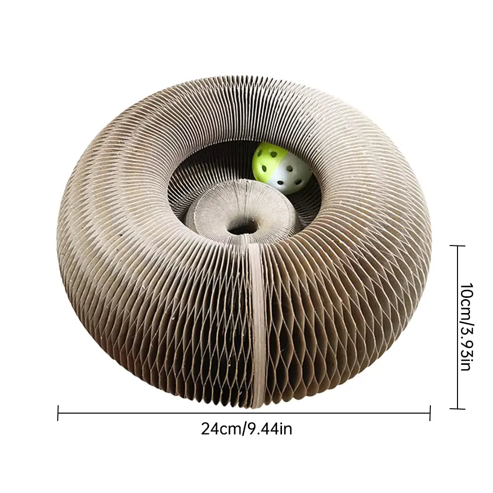 3 in 1 Organ Foldable Cat Scratch Board Toy with Bell, interactive toy