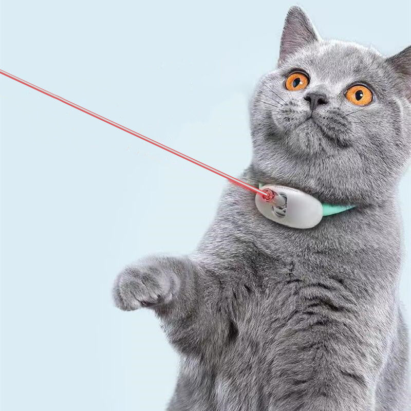 Hands-Free Smart Laser Cat Teaser Collar – Rechargeable Automatic Interactive Toy