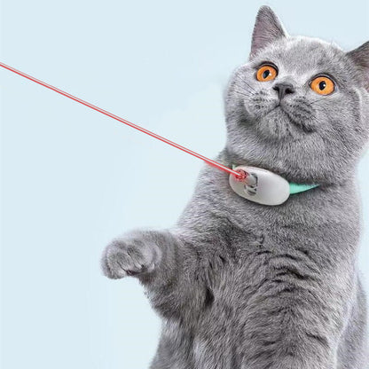 Hands-Free Smart Laser Cat Teaser Collar – Rechargeable Automatic Interactive Toy