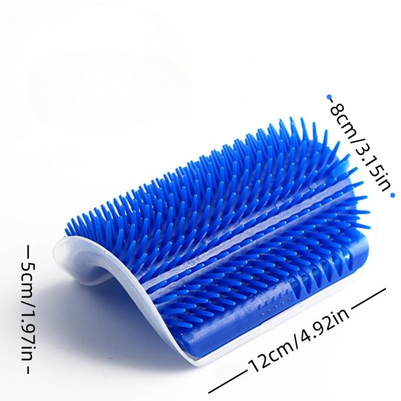 Hands-Free Cat Self-Groomer & Corner Massage Brush – With Premium Catnip & Easy Wall Mount
