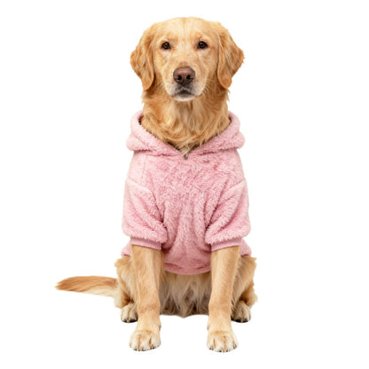 Warm Winter Dog Hoodie – Fleece-Lined Outdoor Coat for Golden Retrievers, Labradors & Large Breeds