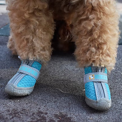 Dog Shoes Non-Slip Soles Thick Plush Protection Paw Pet Shoes Warm for Dog Non-Slip Dog Shoes Breathable Climbing Pets Booties