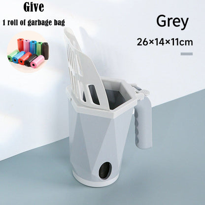 2-in-1 Integrated Cat Litter Scooper with Built-in Waste Bag Dispenser