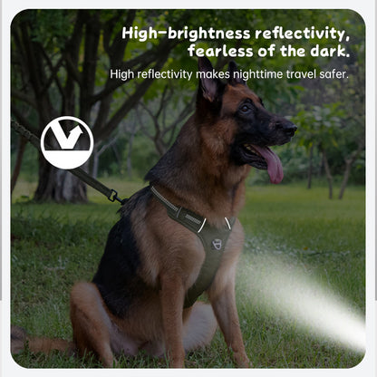 Reflective No-Pull Dog Harness & Leash Set – Breathable Escape-Proof H-Type Vest for Large & Medium Breeds
