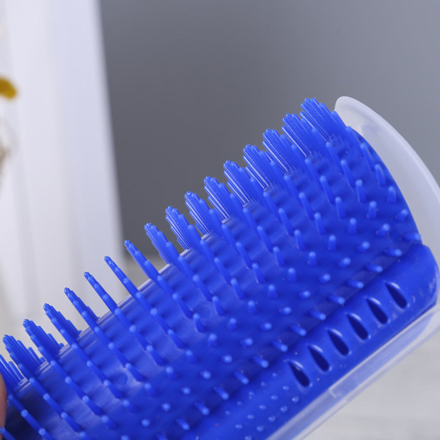 Hands-Free Cat Self-Groomer & Corner Massage Brush – With Premium Catnip & Easy Wall Mount