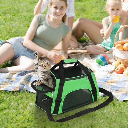 Premium Breathable Pet Travel Carrier – Foldable & Expandable Soft-Sided Bag for Cats & Small Dogs