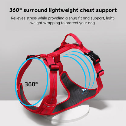 Reflective No-Pull Dog Harness & Leash Set – Breathable Escape-Proof H-Type Vest for Large & Medium Breeds