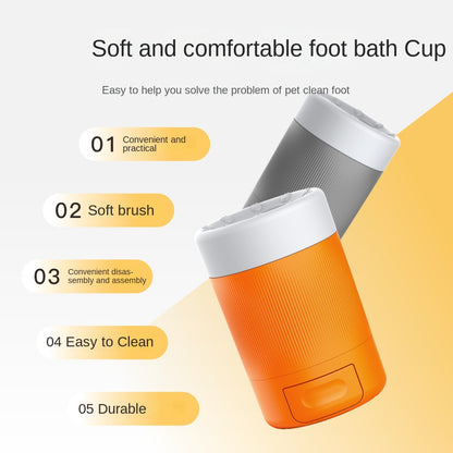 Pet Foot Washing Cup & Beauty Paw Cleaner – Antibacterial Soft Bristles with Integrated Drying Feature