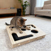 3-in-1 Durable Cat Nail Grinder & Interactive Maze Tunnel – Solid Wood Scratching Post with Bell Balls