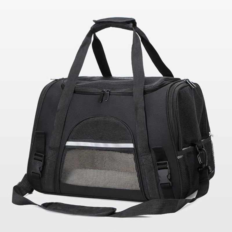 Premium Breathable Pet Travel Carrier – Foldable & Expandable Soft-Sided Bag for Cats & Small Dogs