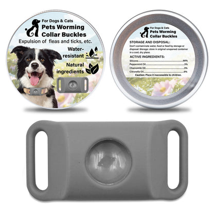 Pet Cat Dog Flea and Tick Prevention Silicone Collar with Insect Repellent Tag, Anti-Flea and Anti-Tick
