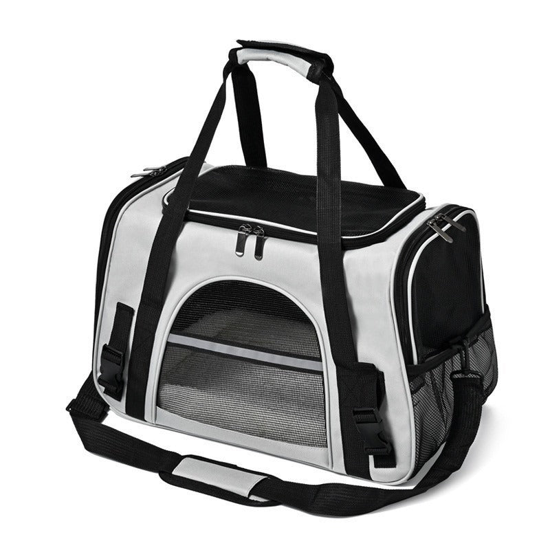 Premium Breathable Pet Travel Carrier – Foldable & Expandable Soft-Sided Bag for Cats & Small Dogs
